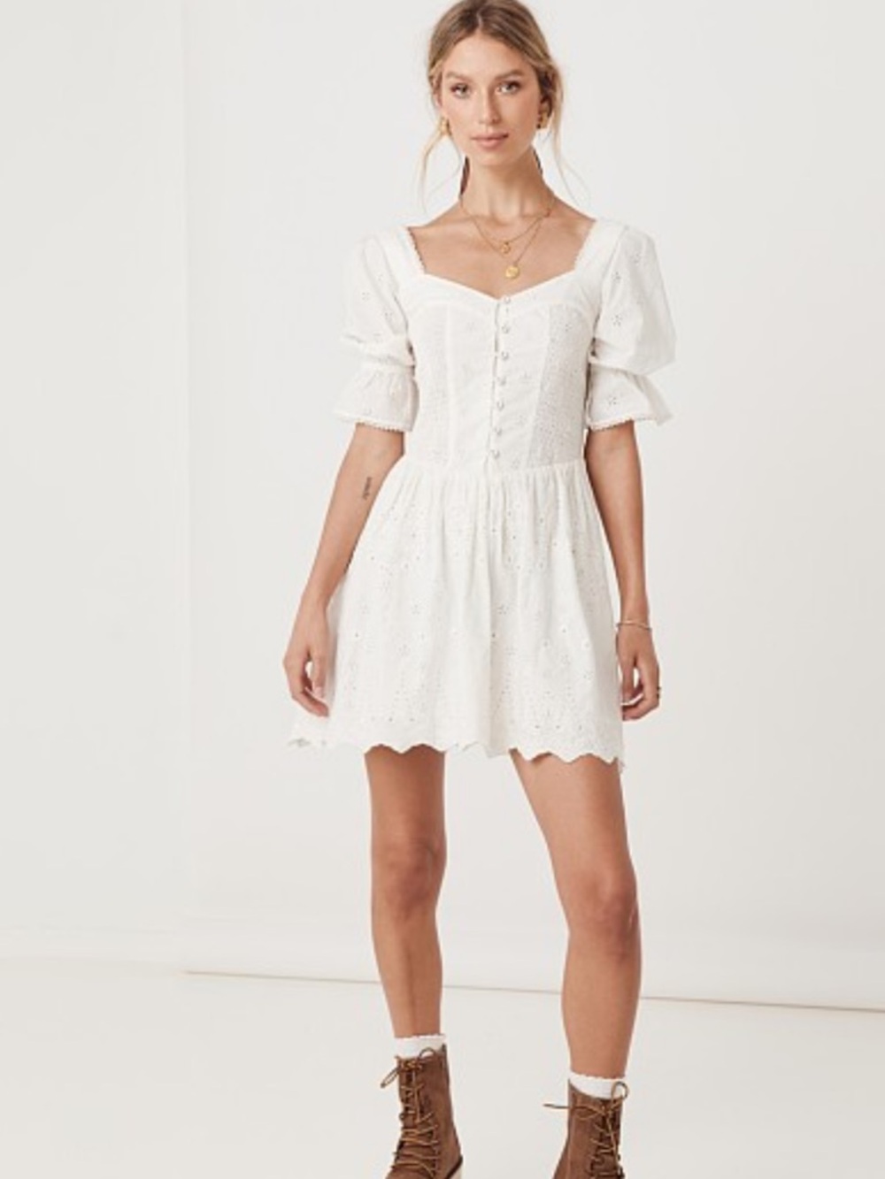 Spell & The Gypsy Bo Mini Dress White
